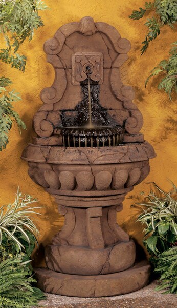 Europa Murabella Scroll Wall Fountain Spigot Waterfall Antique Look